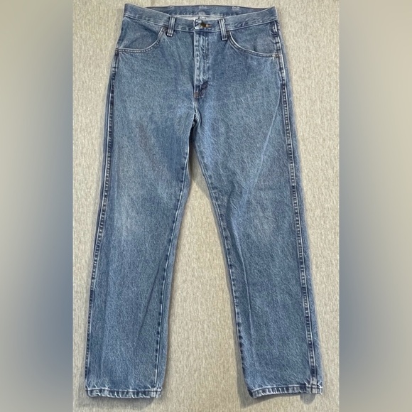 Vintage Rustler Jeans Men’s Size 36 x 30 Straight Leg Dad Blue - Picture 1 of 14